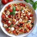 Cherry Tomato Bruschetta Pasta Salad