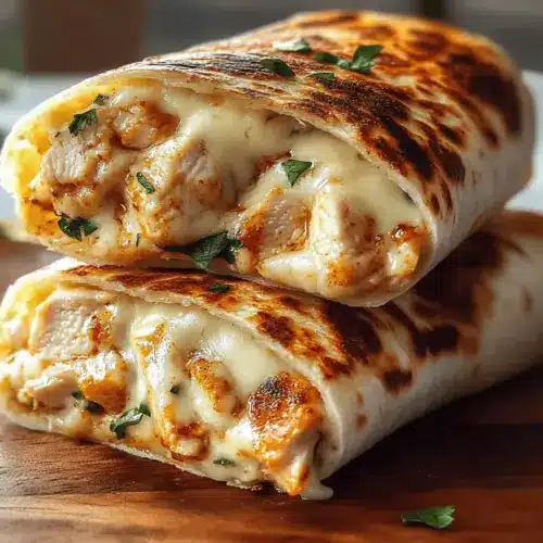 Cheesy Garlic Chicken Wraps
