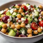 Mediterranean Chickpea Feta Salad