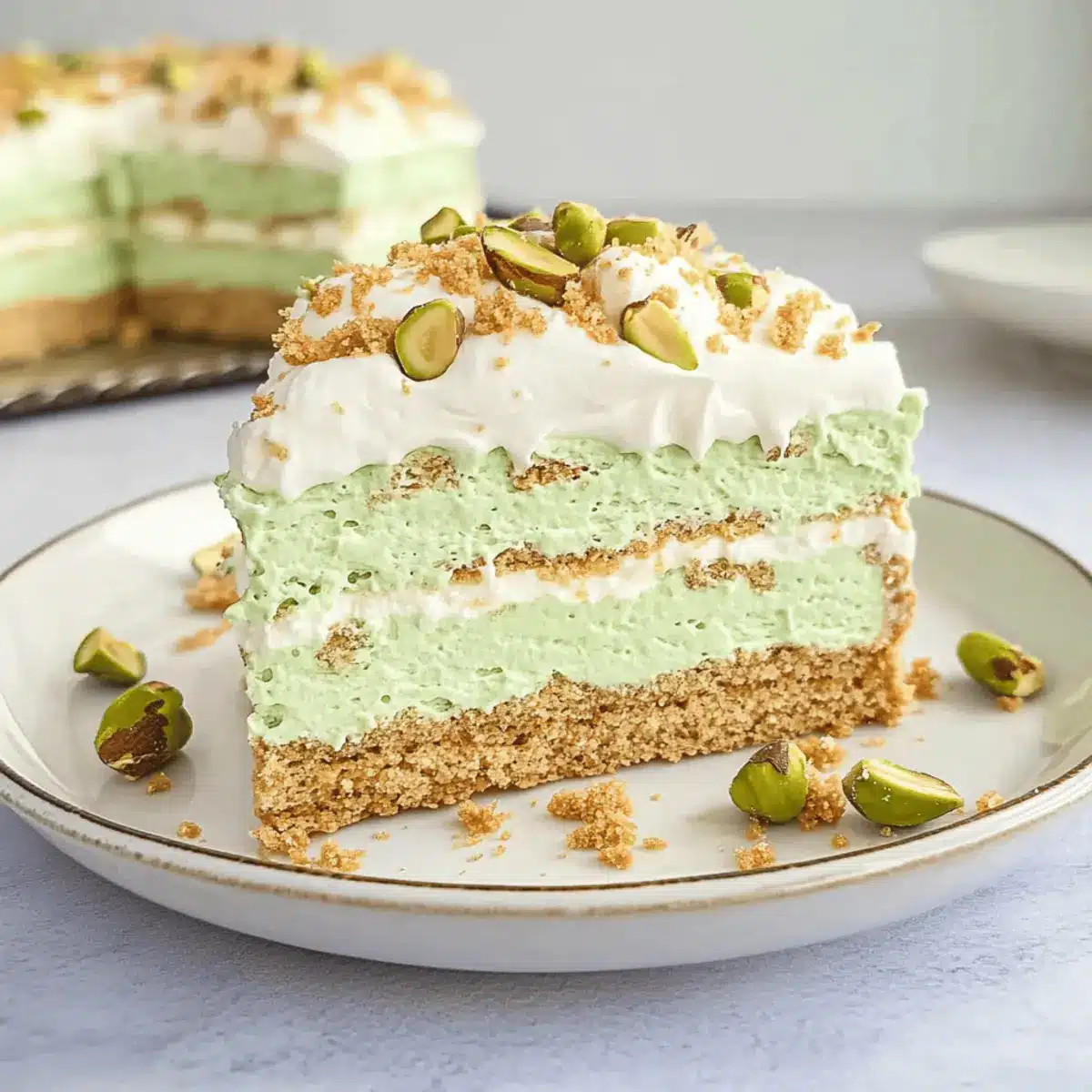 Pistachio Pudding Icebox Cake