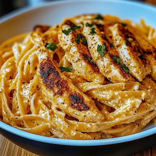 Creamy One Pot Cajun Chicken Linguine with Garlic Parmesan Sauce