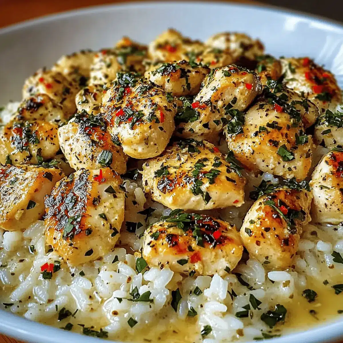 Chicken Scampi Creamy Garlic Rice