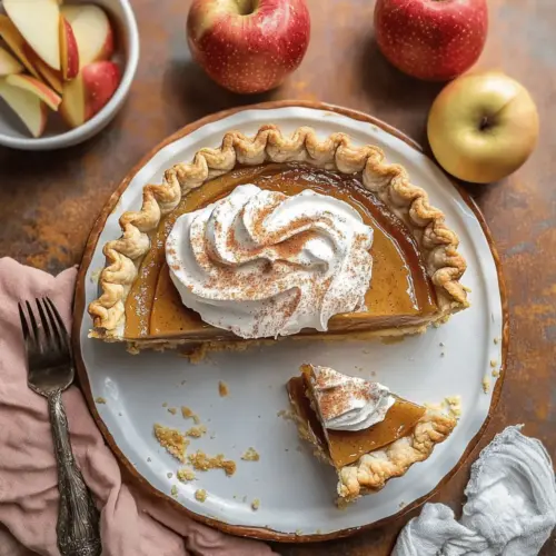 Apple Butter Pie with Cinnamon Whipped Cream