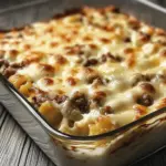 Beef Alfredo Ziti Casserole