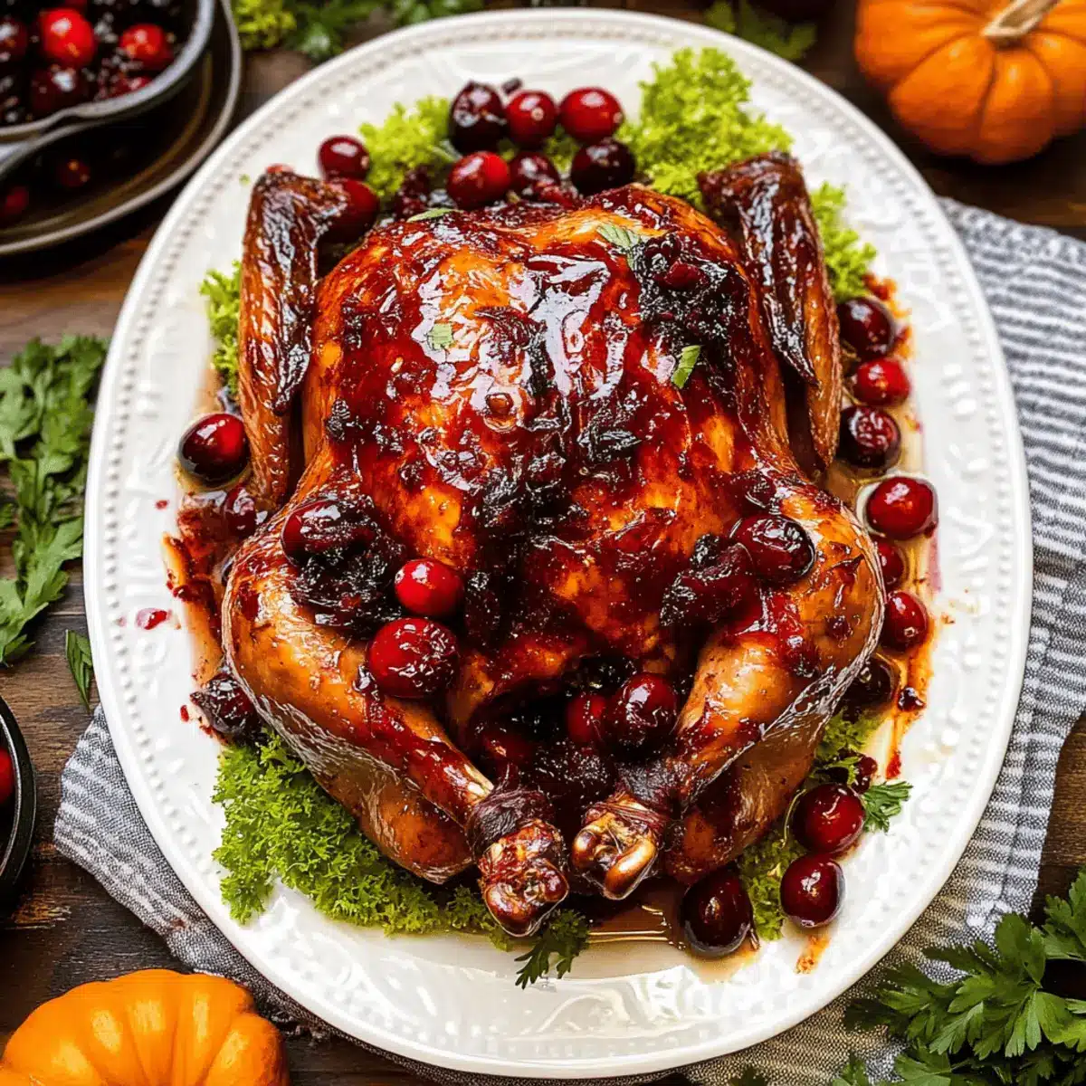 Cranberry Maple Roast Chicken