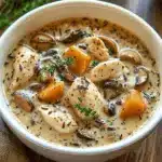 Creamy Mushroom Chicken and Wild Rice Soup