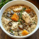 Creamy Mushroom Chicken and Wild Rice Soup