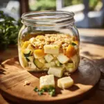 Marinated Cheese In Mason Jar