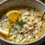 Mediterranean Lemon Chicken Soup