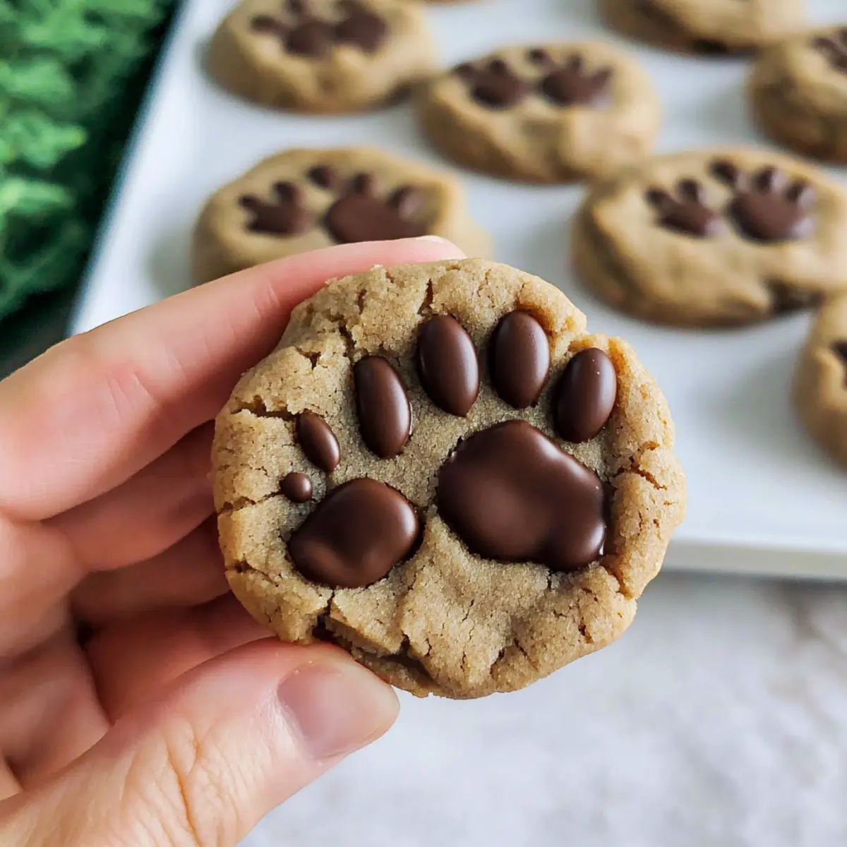 Peanut Butter Paw Print Cookies