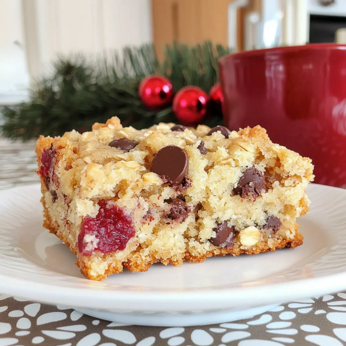 Christmas Cranberry Buckle with Sugar Cookie Streusel