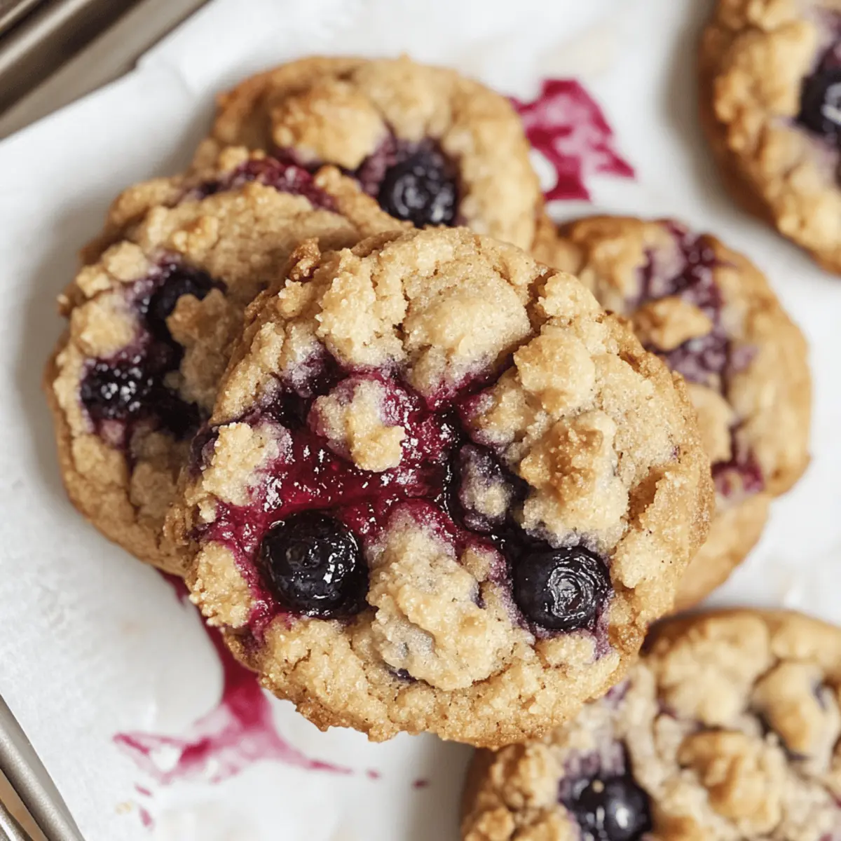 Browned Butter Blueberry Cookies