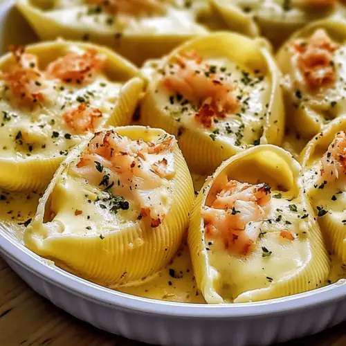 Creamy Seafood Stuffed Shells