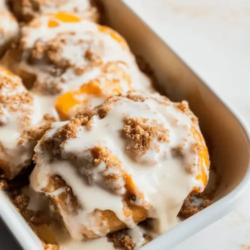 Peach Cobbler Cinnamon Rolls