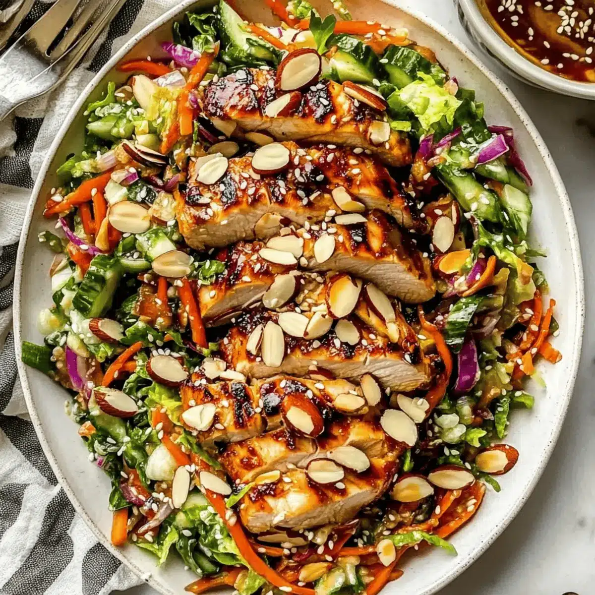 Sesame Chicken Cabbage Crunch Salad