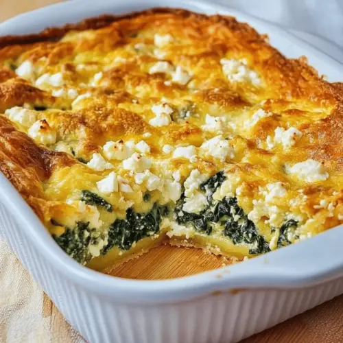 Spinach and Feta Clafoutis