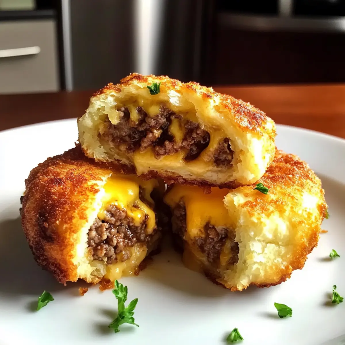 Garlic Parmesan Cheeseburger Bombs