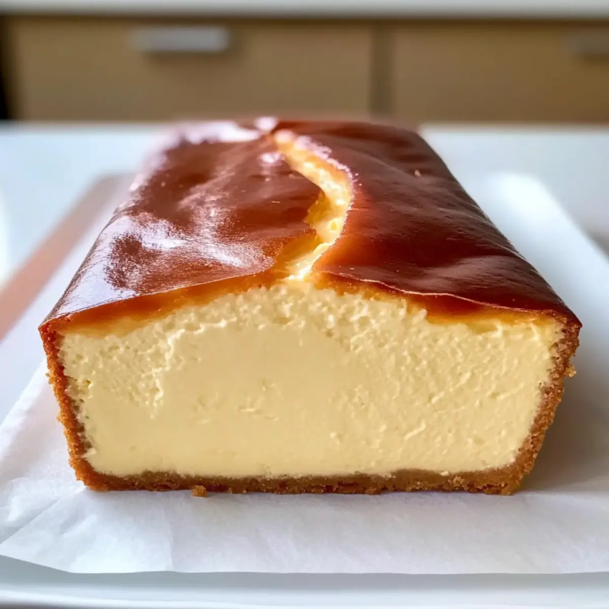 Loaf Pan Basque Cheesecake