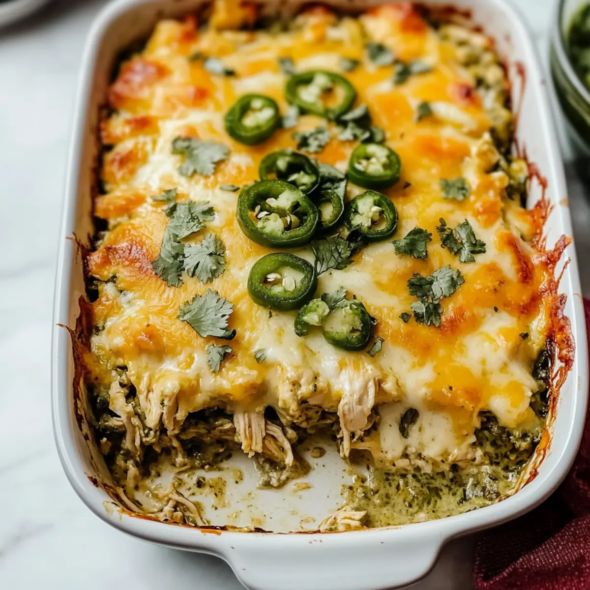 Delicious Salsa Verde Chicken Casserole