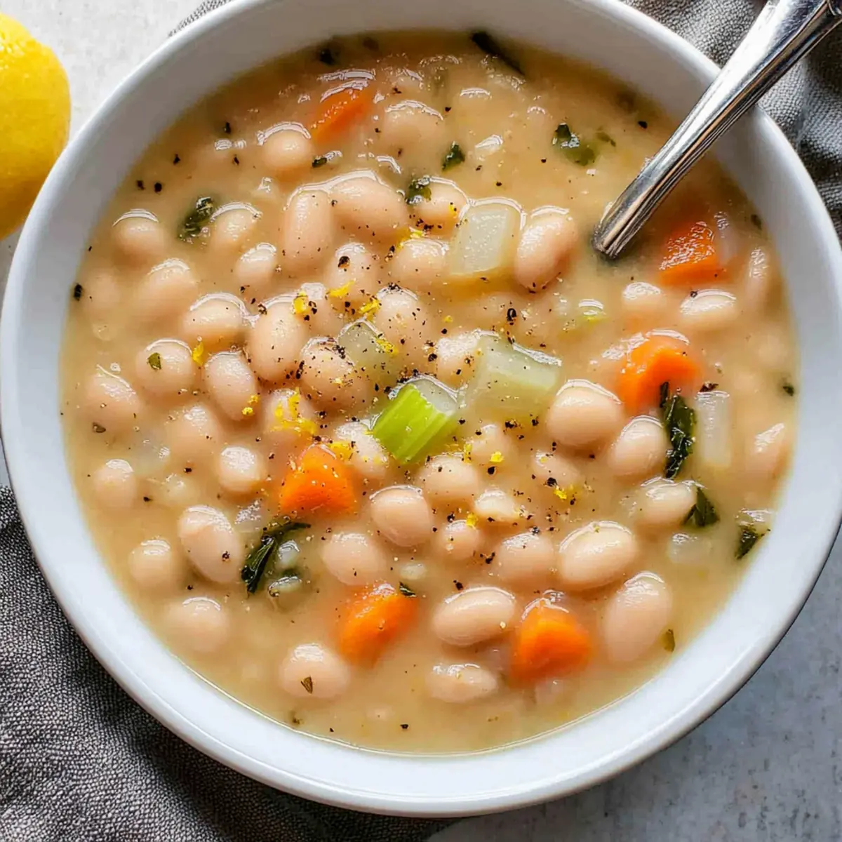 White Bean Soup With Garlic & Lemon
