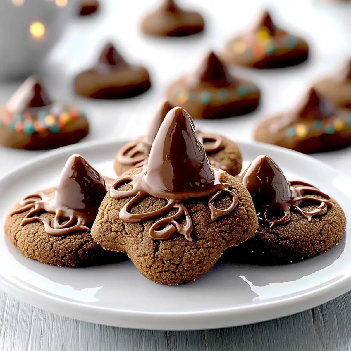 Chocolate Caramel Kiss Cookies