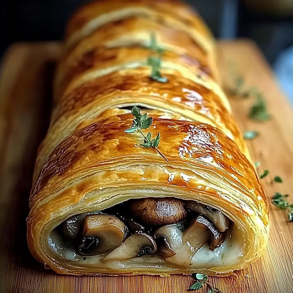 Mushroom and Gruyère Puff Pastry