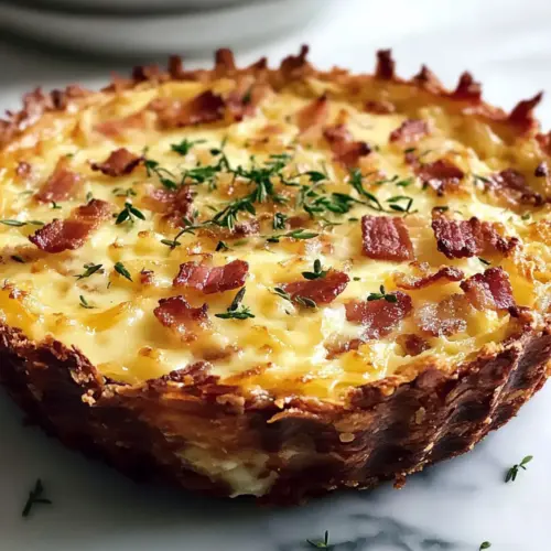 Hash Brown Crust Bacon and Cheddar Quiche