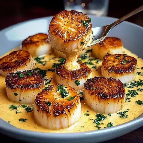 Seared Scallops with Spicy Cajun Cream Sauce