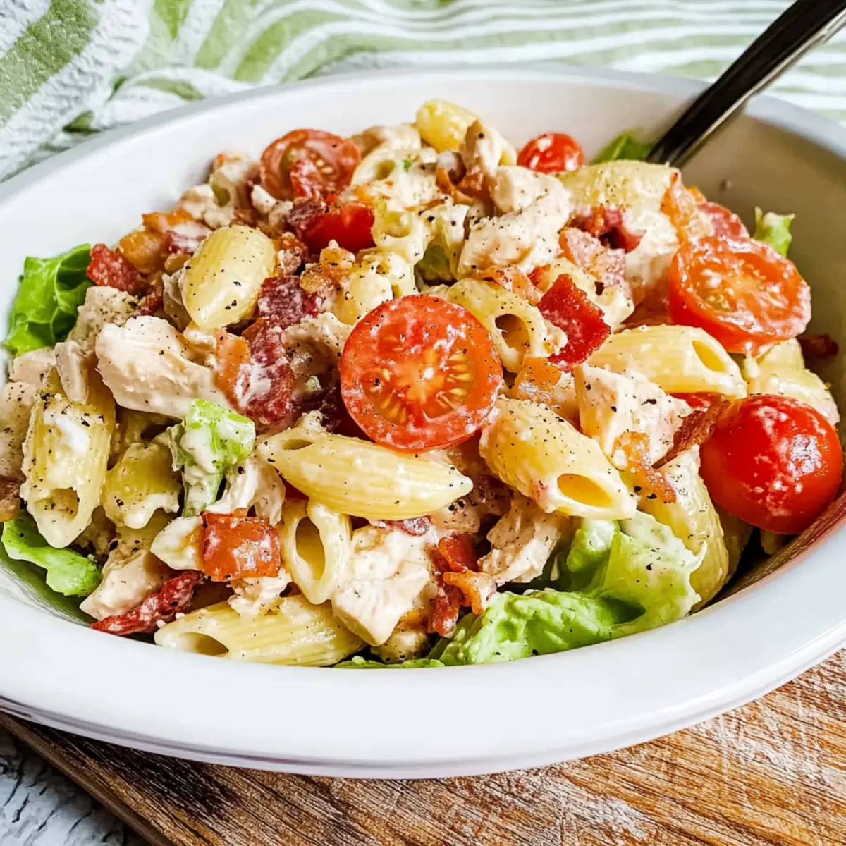 Chicken Bacon Ranch Pasta Salad