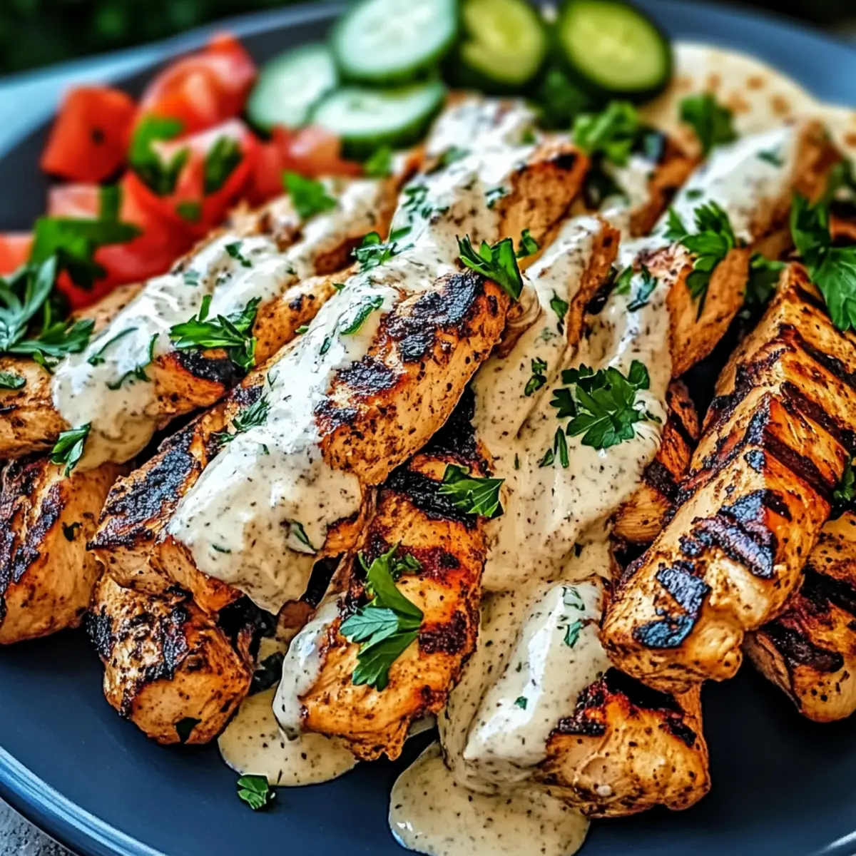 Chicken Shawarma Creamy Garlic Sauce