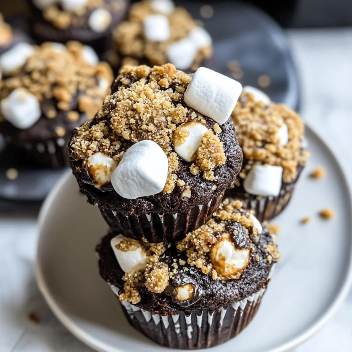 Chocolatey S’mores Muffins