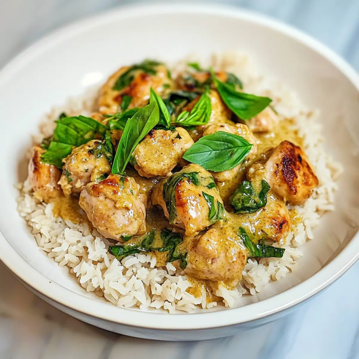 Basil Chicken Coconut Curry