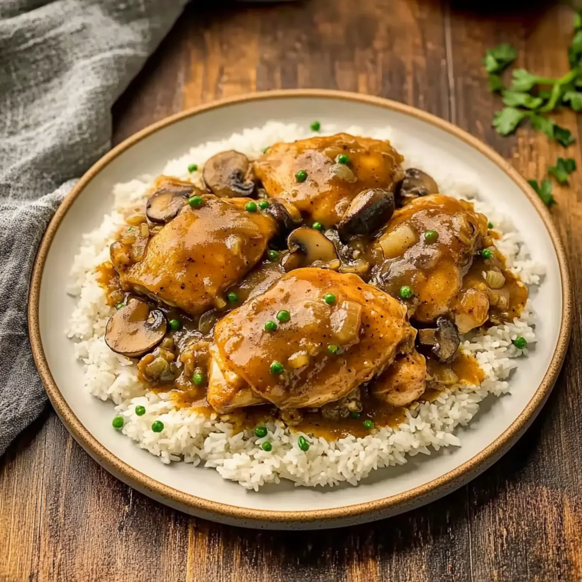 Smothered Chicken and Rice