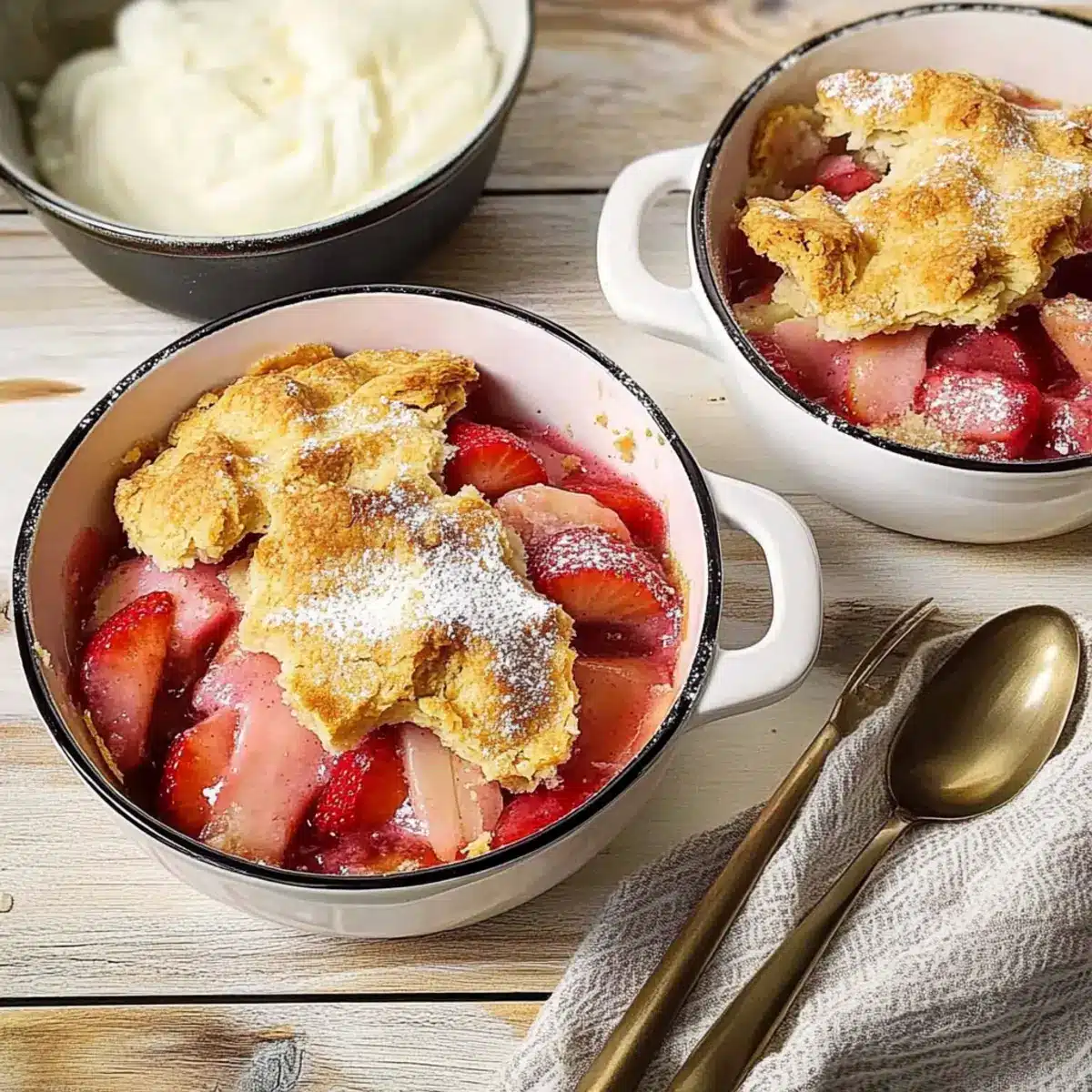 Strawberry-Rhubarb Cobbler