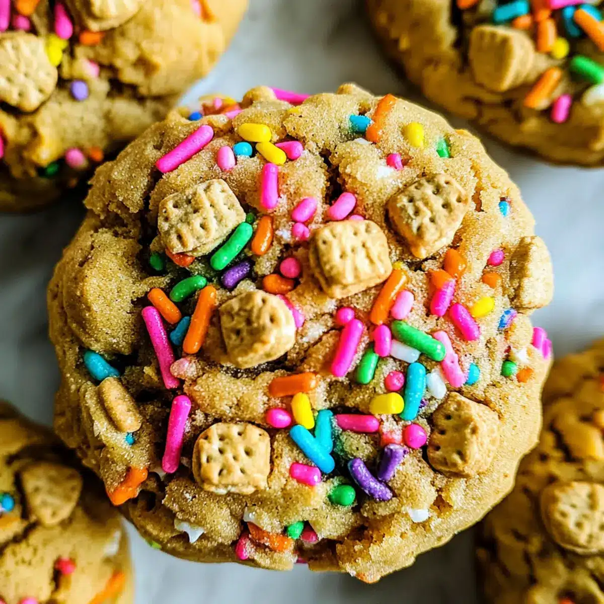 Teddy Graham Funfetti Stuffed Cookie