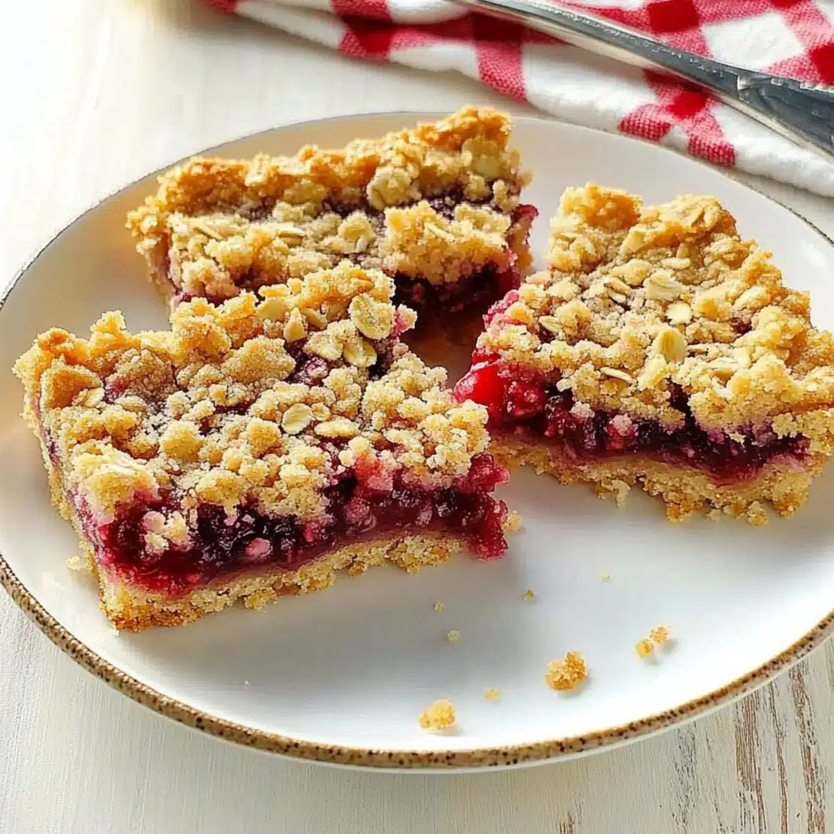 Raspberry Oat Bars