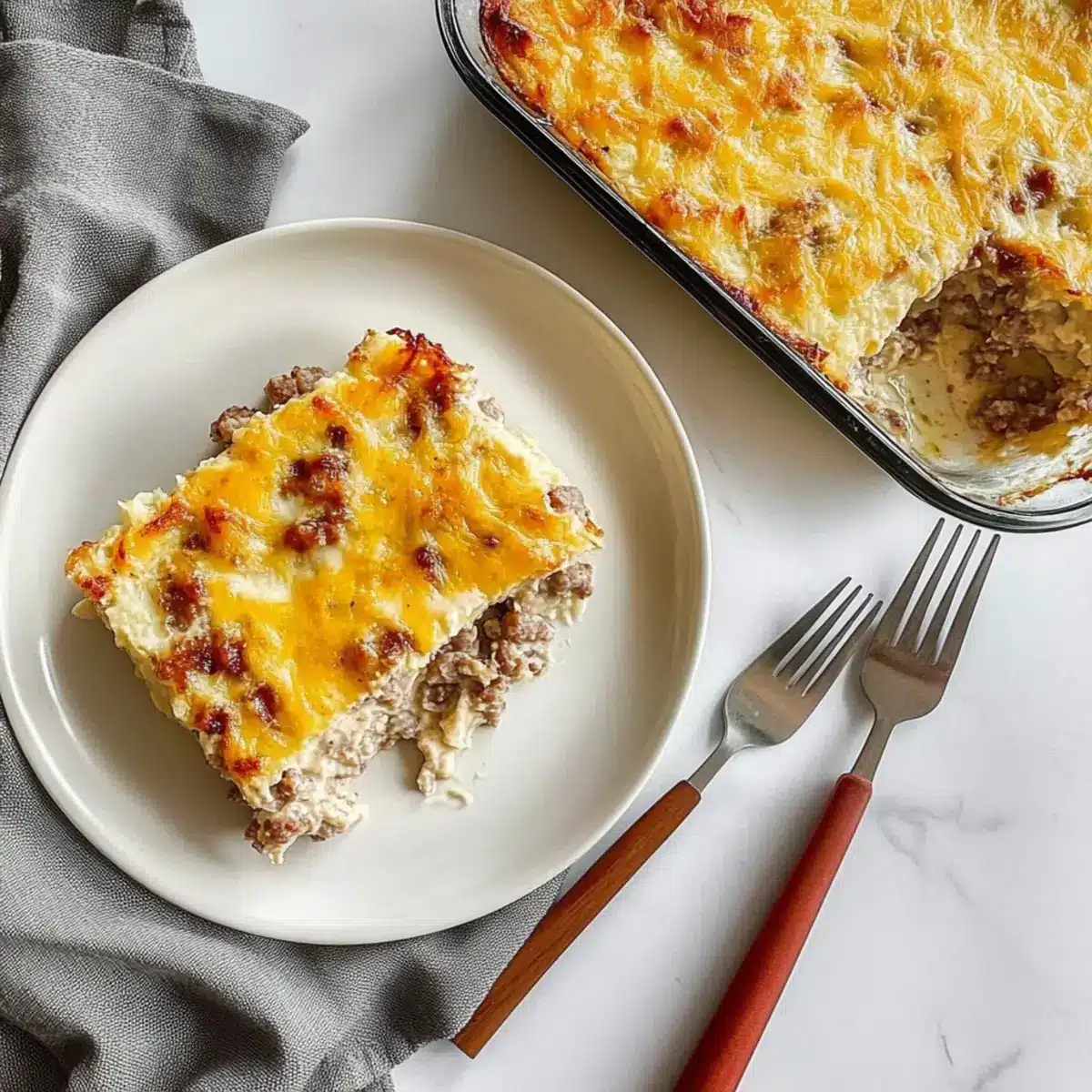 Sausage Hashbrown Breakfast Casserole