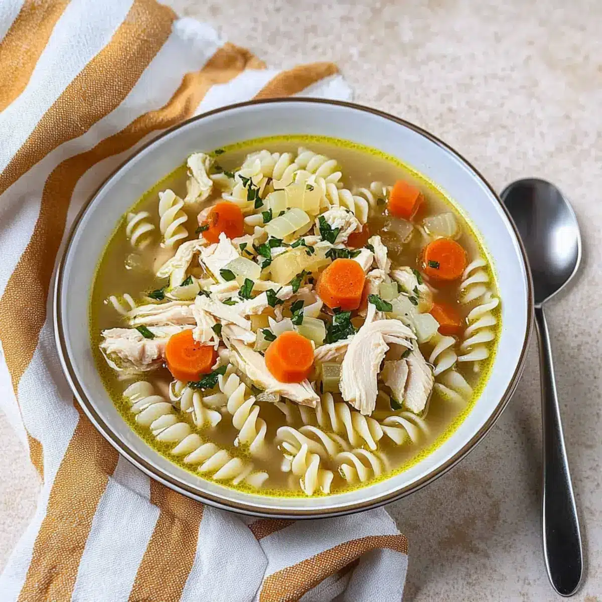 Stovetop Chicken Noodle Soup