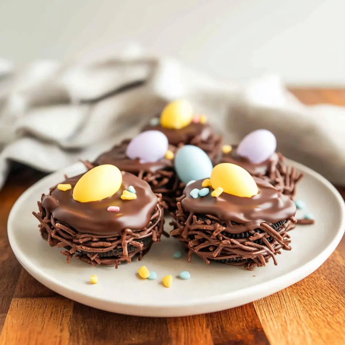 Chocolate Covered Oreo Easter Nests