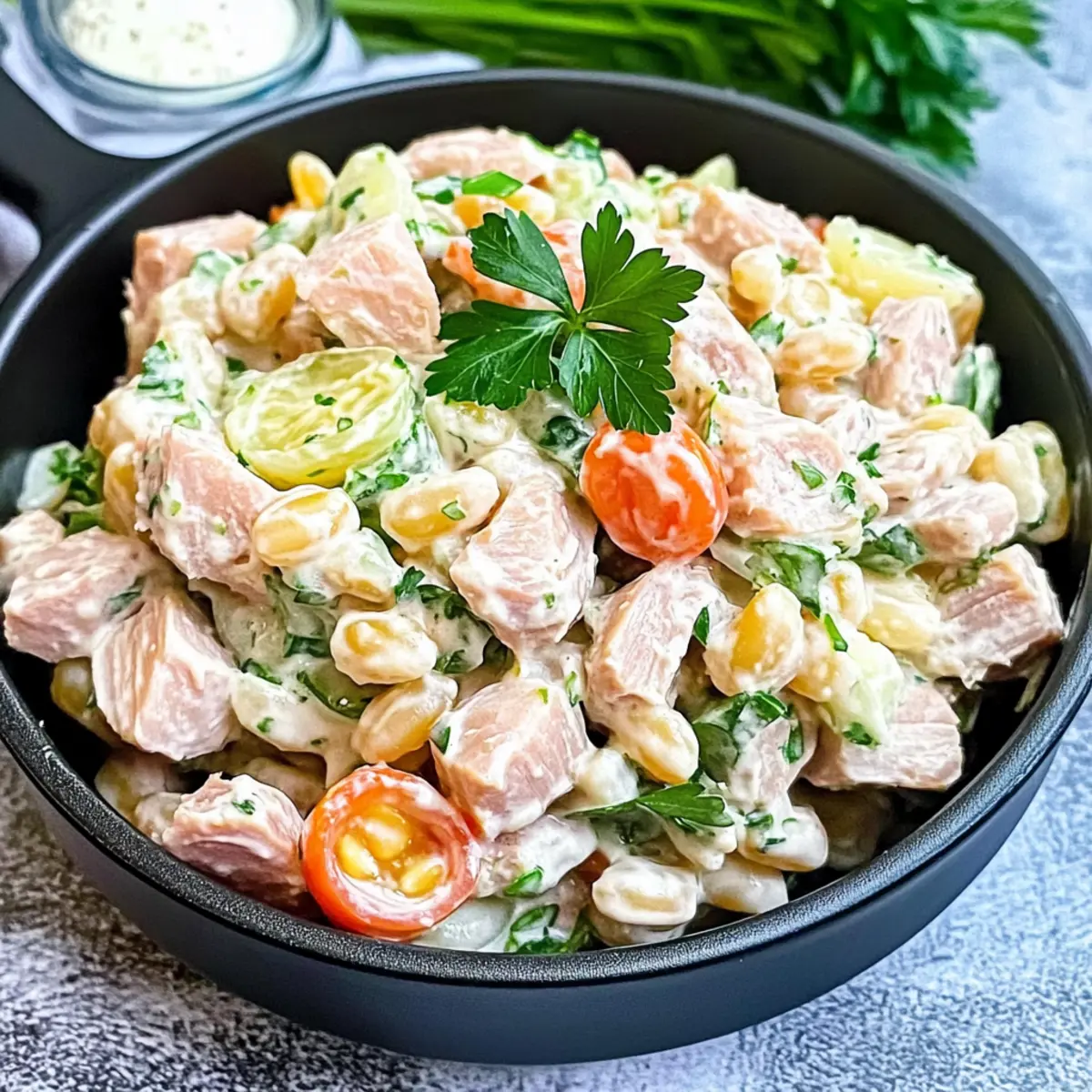 Berry Salad with Tuna and Tomatoes