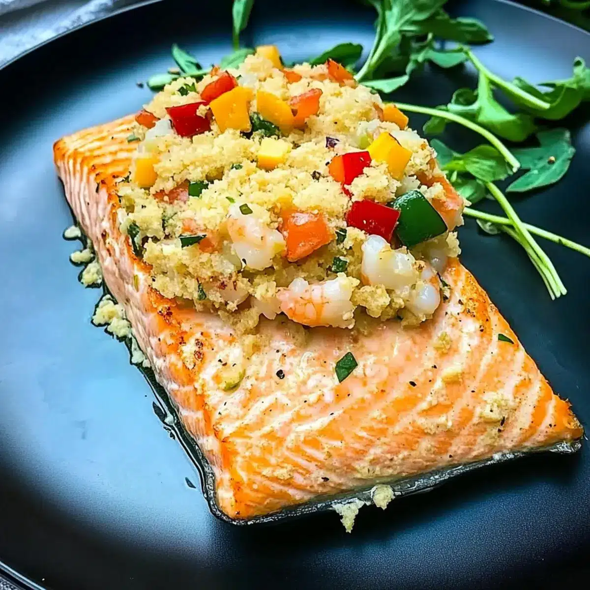 Seafood Stuffed Salmon