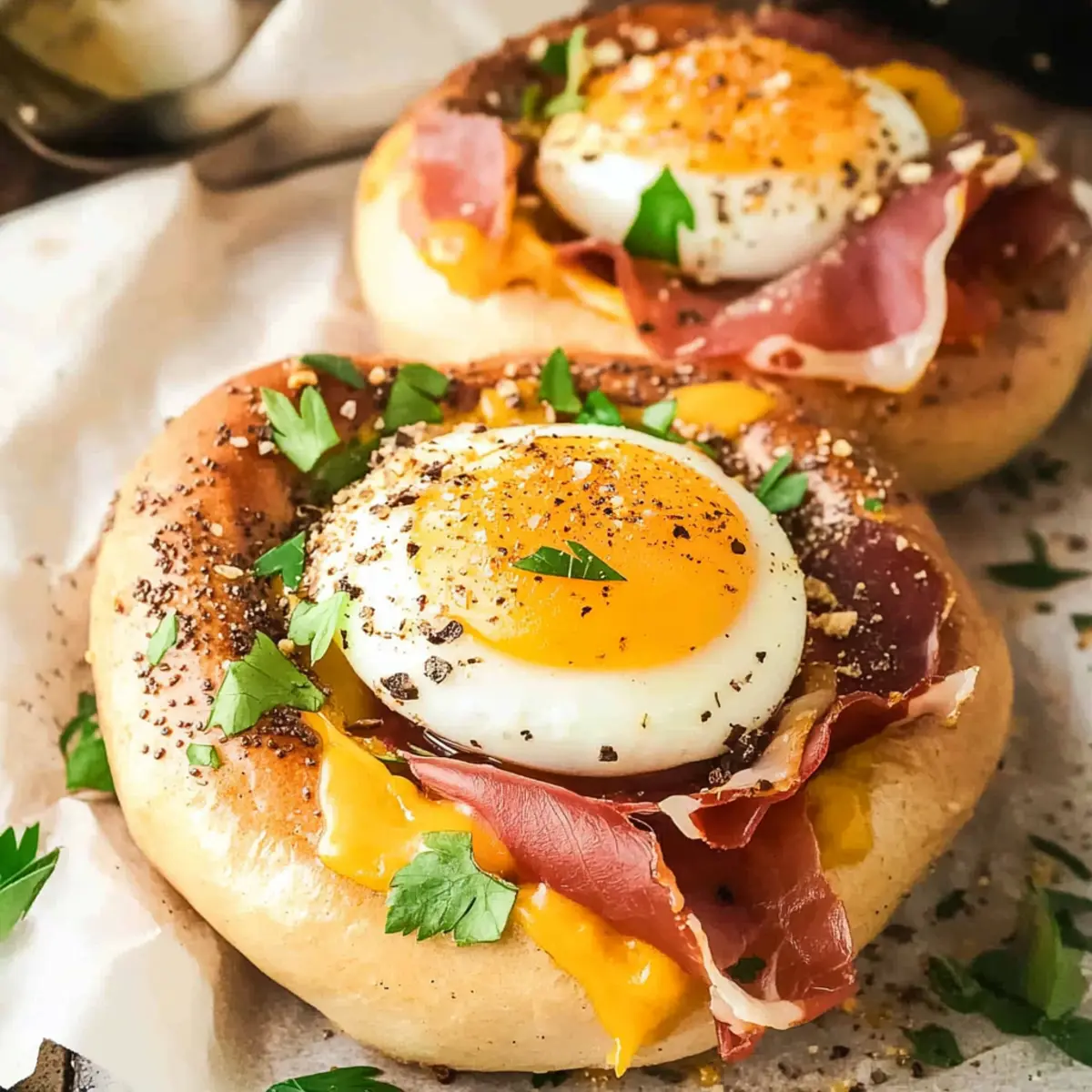 Egg Prosciutto Bagel