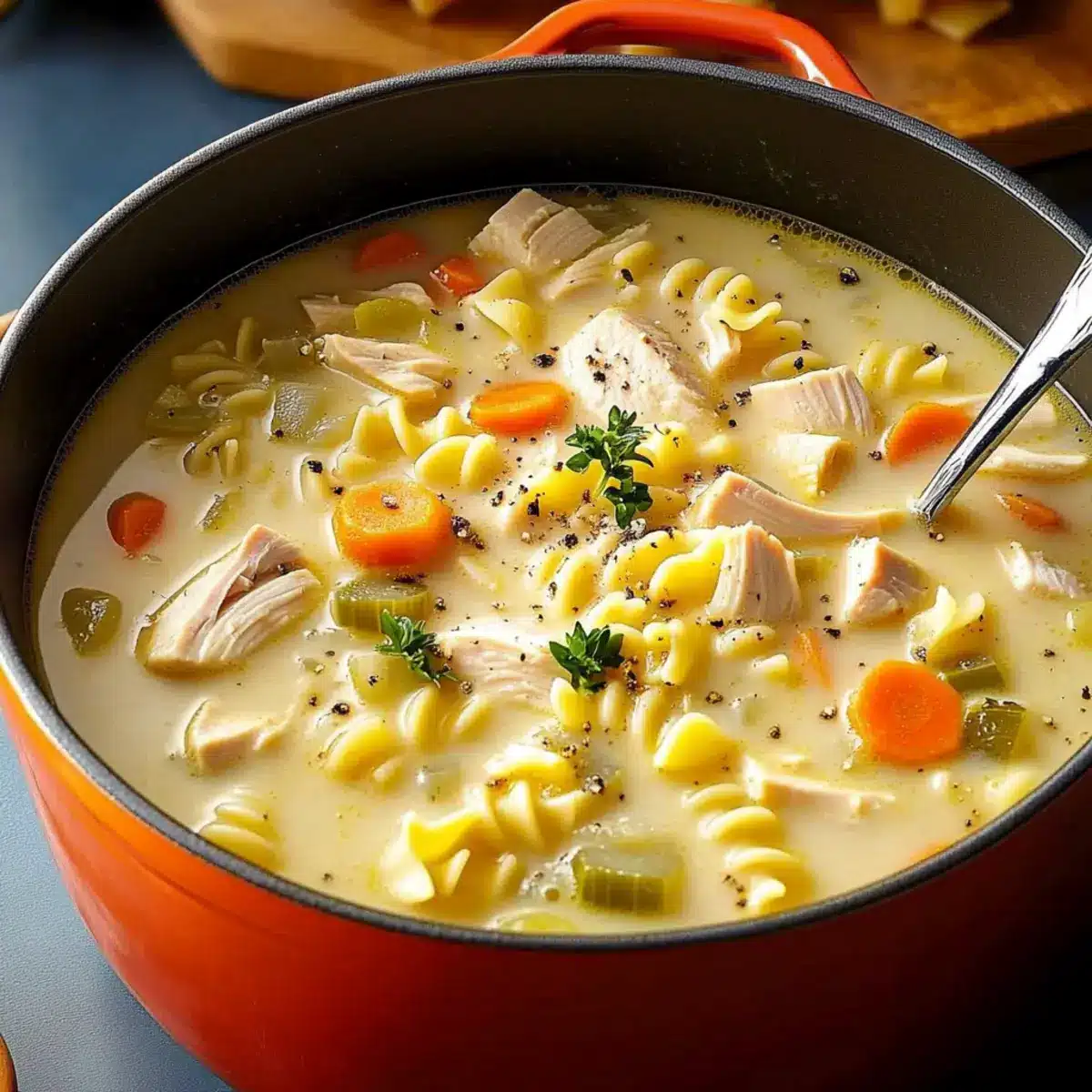 Creamy Vegetable Turkey Soup