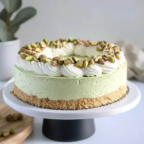 No Bake Pistachio Cheesecake