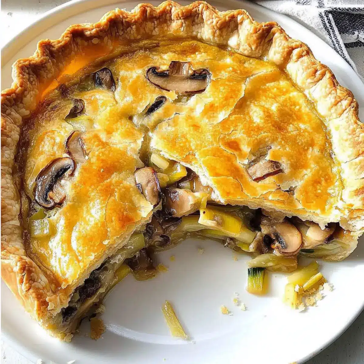 Mushroom & Leek Pie