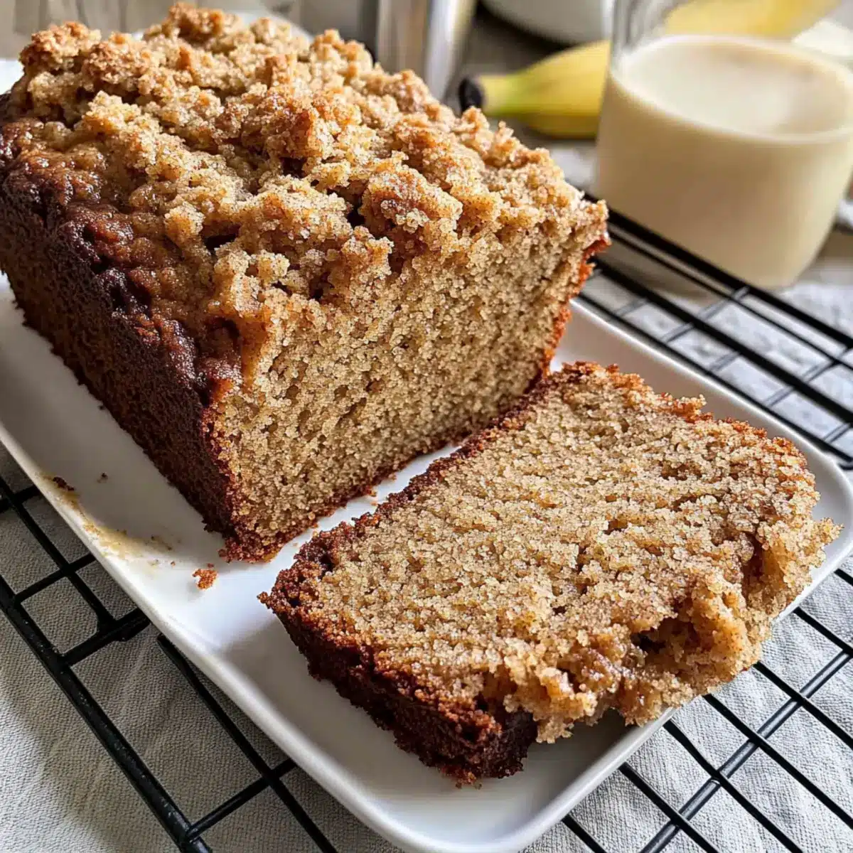 Banana Bread with Streusel Topping