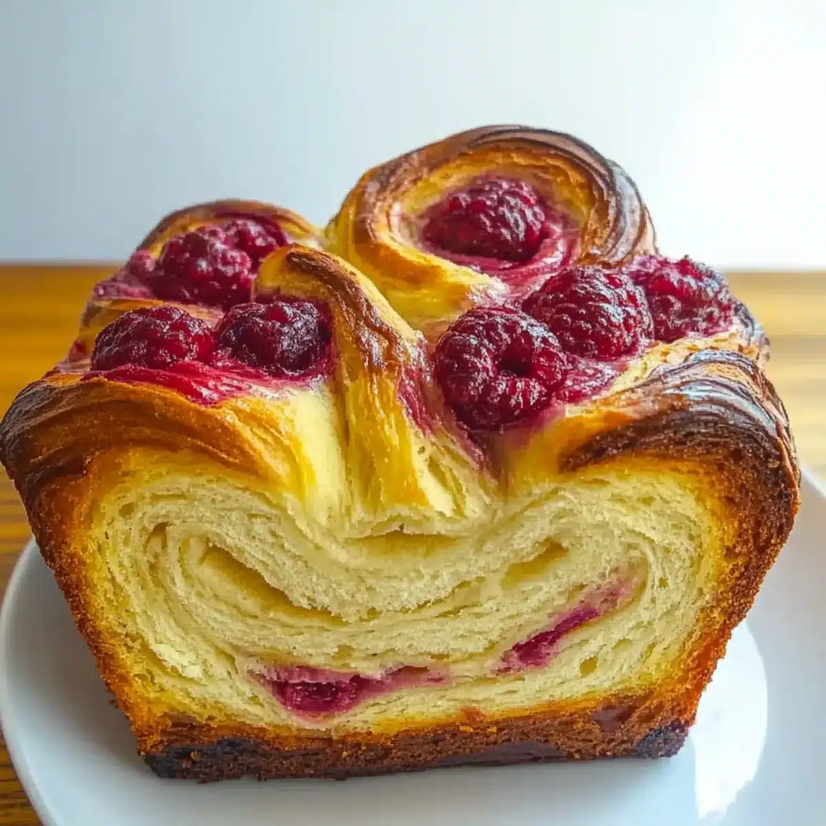 Raspberry Swirl Brioche Loaf