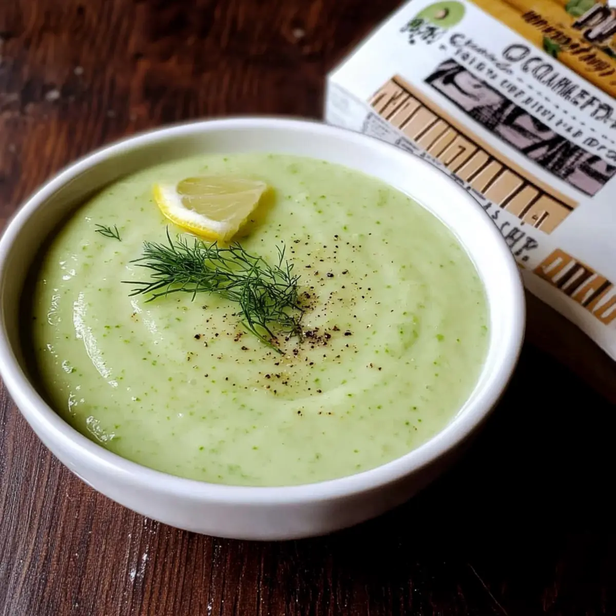 Chilled Cucumber Avocado Soup