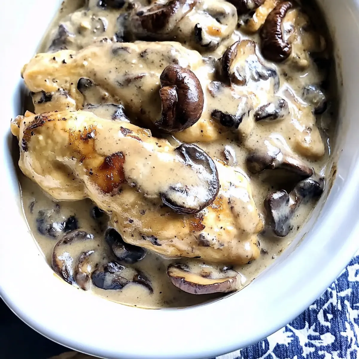 Portobello Chicken in the Slow Cooker