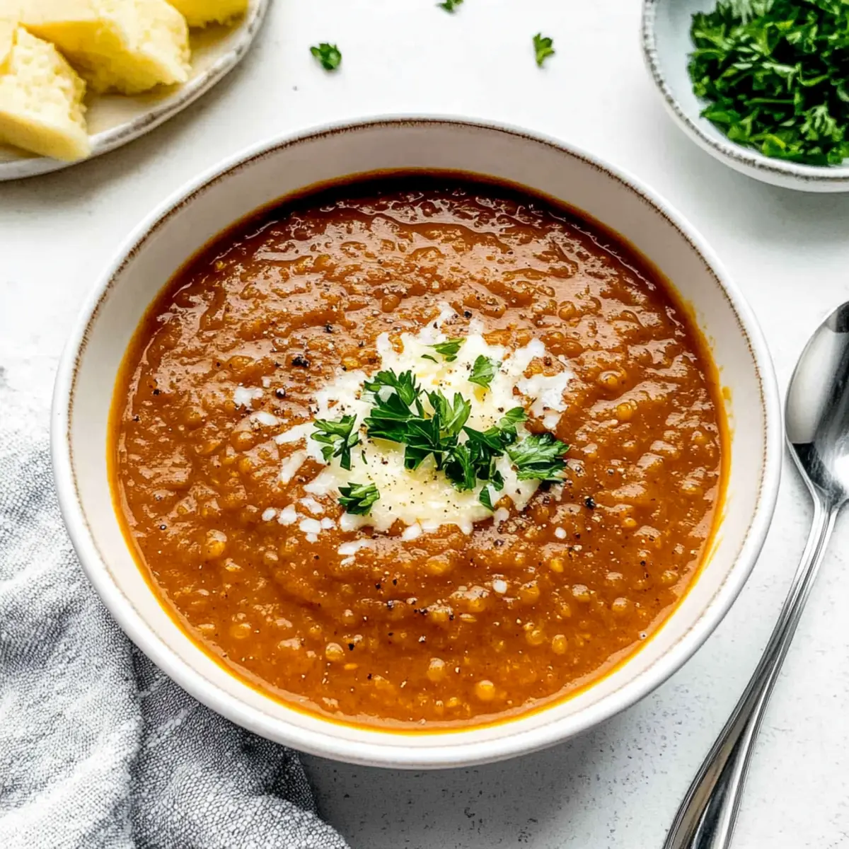 Spiced Carrot and Lentil Soup